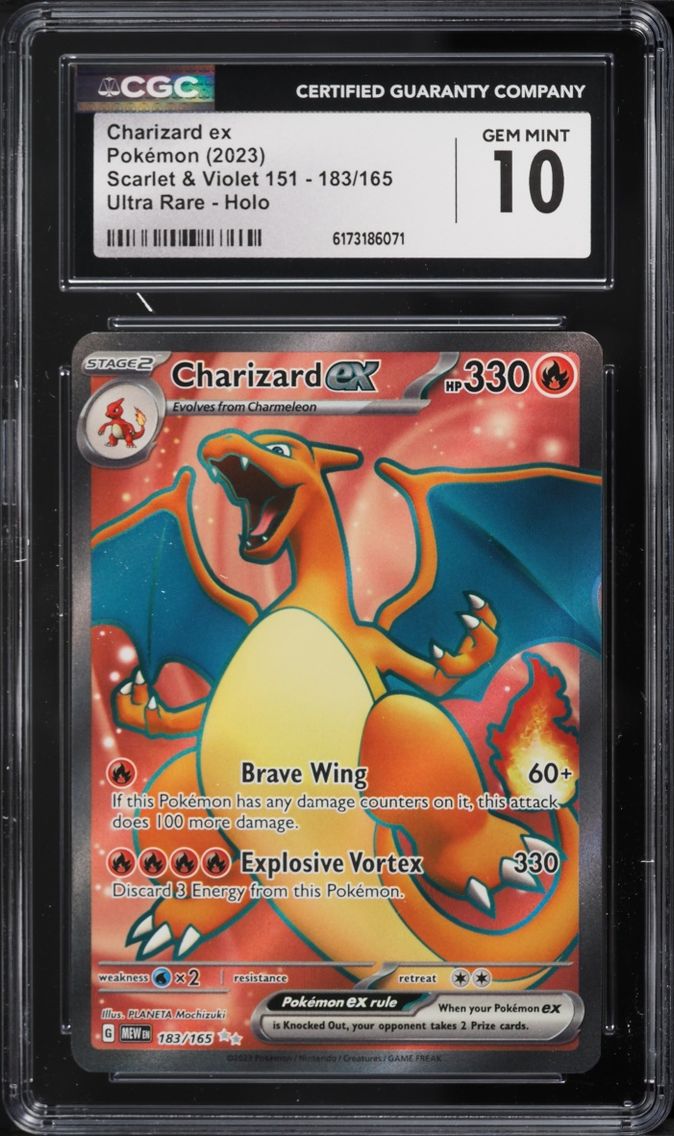 2023 Pokemon Scarlet & Violet 151 Full Art Charizard ex #183 CGC 10 GEM MINT