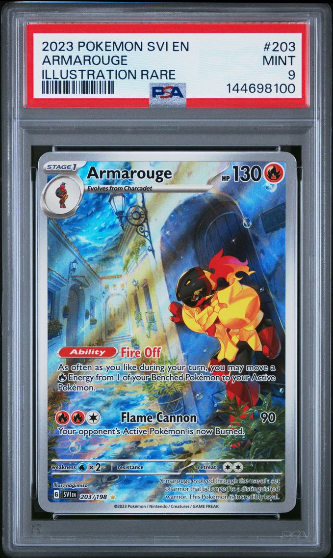 2023 #203 Armarouge PSA 9 Illustration Rare Pokemon Svi EN-Scarlet & Violet Pokemon