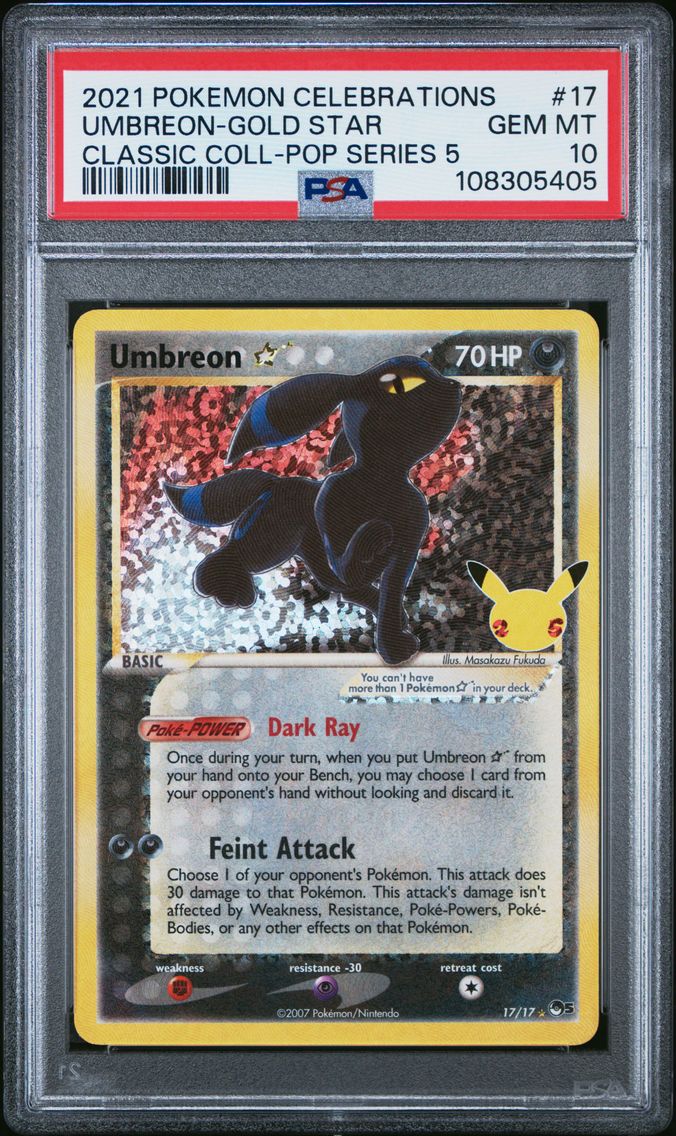 2021 #17 Umbreon-Gold Star PSA 1