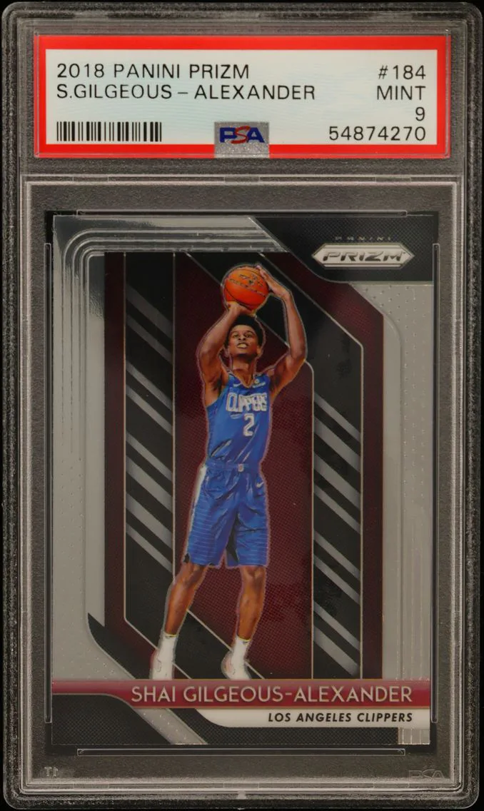 2018 #184 Shai Gilgeous-Alexander PSA 9 Panini Prizm