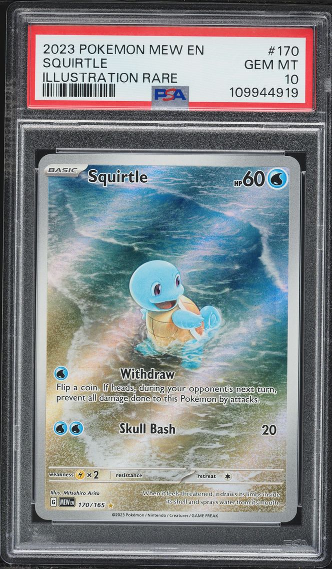 2023 #170 Squirtle PSA 10 Mew EN