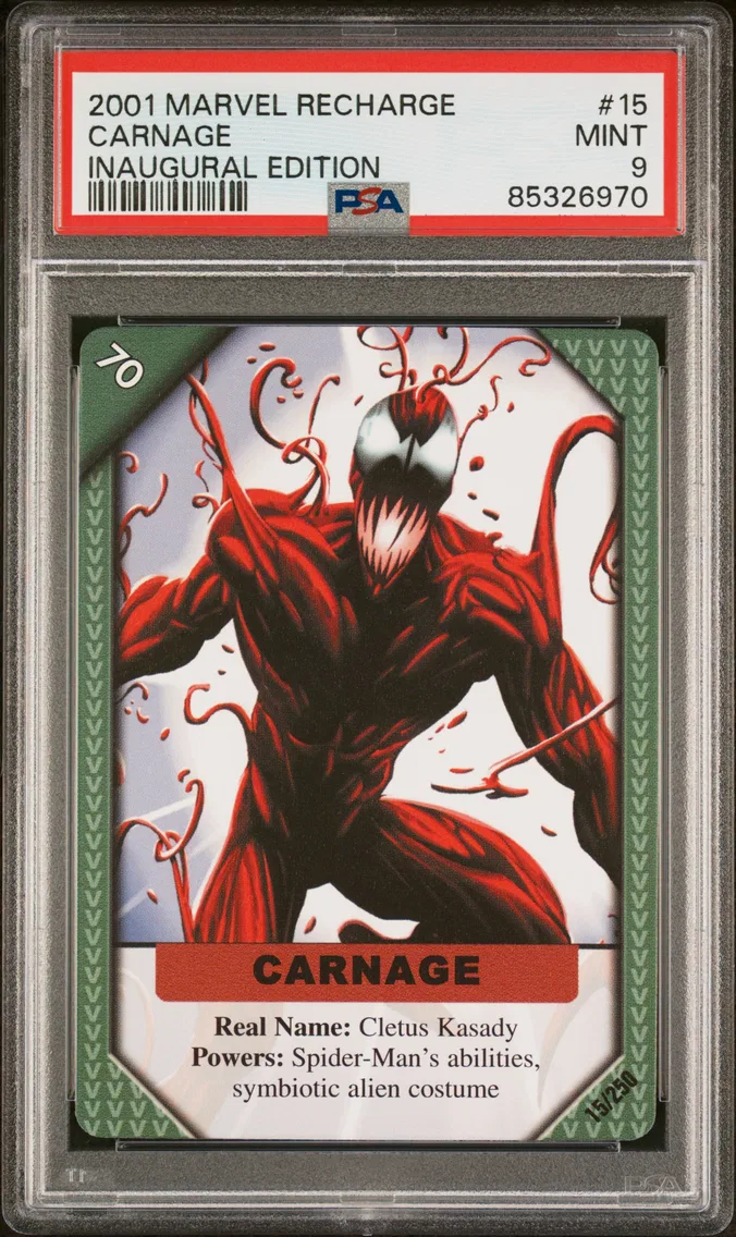 2001 #15 Carnage PSA 9 Marvel Recharge Inaugural Edition
