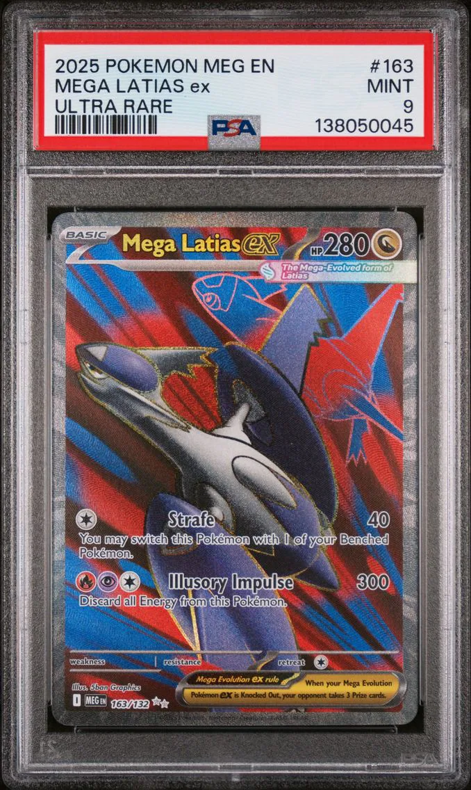 2025 #163 Mega Latias EX PSA 9 Meg EN-Mega Evolution