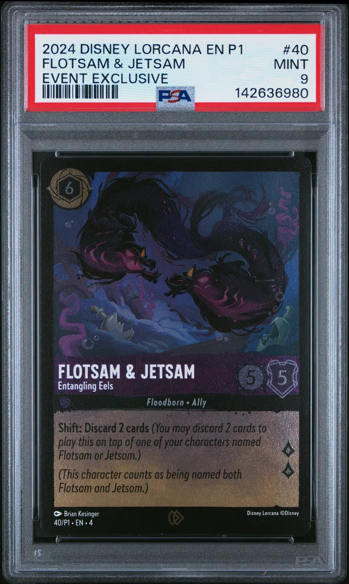 2024 #40 Flotsam & Jetsam - Entangling Eels PSA 9 Disney Lorcana EN P1-Promo