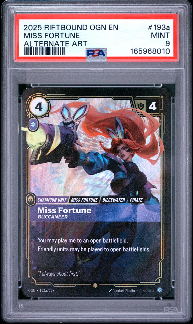 2025 #193a Miss Fortune - Buccaneer PSA 9 Riftbound: League of Legends Ogn-Origins