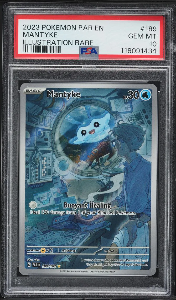 2023 #189 Mantyke PSA 10 Par EN-Paradox Rift Pokemon