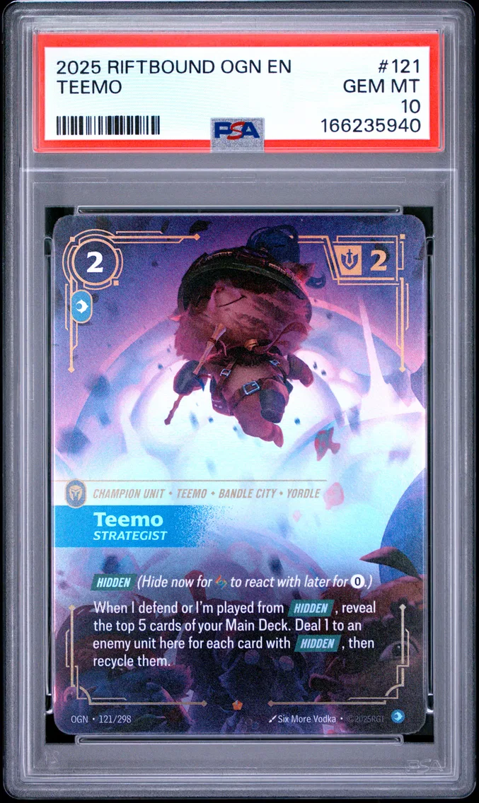 2025 #121 Teemo - Strategist PSA 10 Riftbound: League of Legends Ogn-Origins
