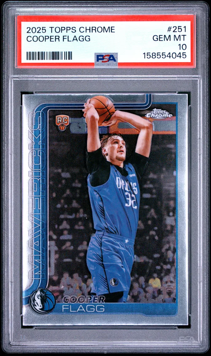 2025 #251 Cooper Flagg PSA 10 Topps Chrome