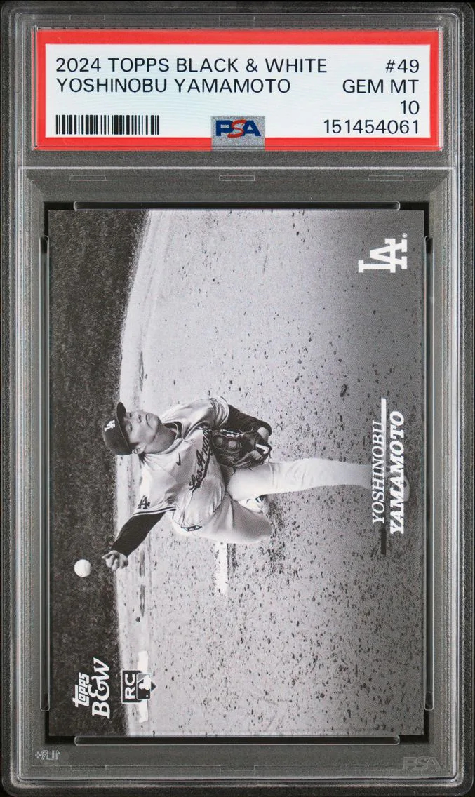 2024 #49 YOSHINOBU YAMAMOTO PSA 10 Topps Black and White