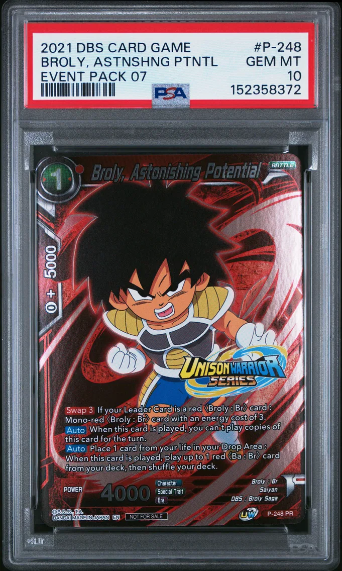 2021 #P-248 Broly, Astonishing Potential PSA 10 Dragon Ball Super Card Game Event Pack 07