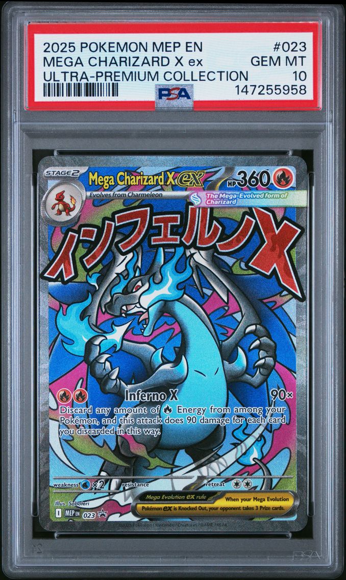 2025 #023 Mega Charizard X EX PSA 10 Mep EN-Me Black Star Promo