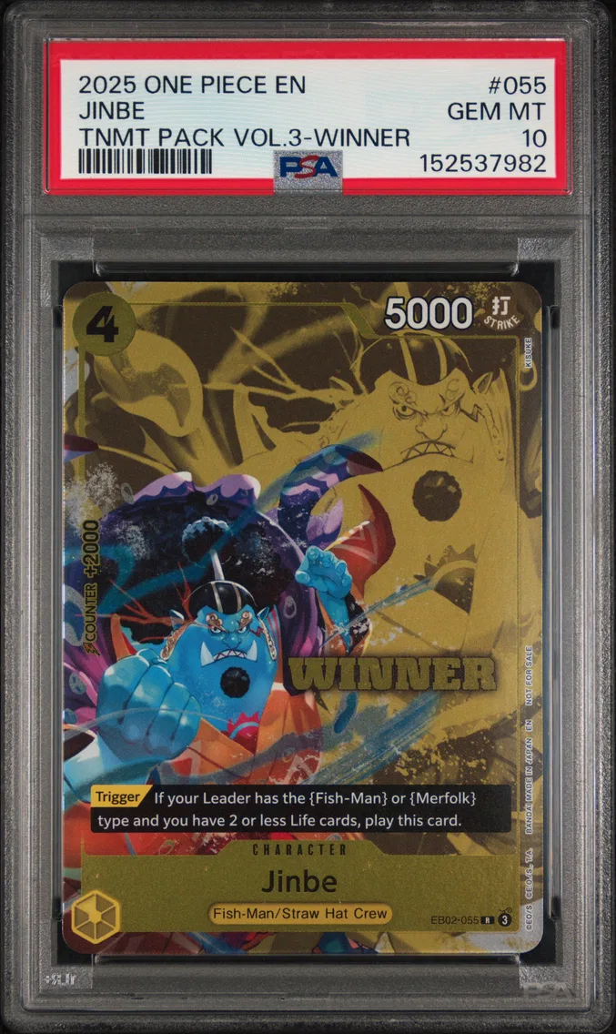 2025 #055 Jinbe PSA 10 One Piece Tournament Pack Vol.3