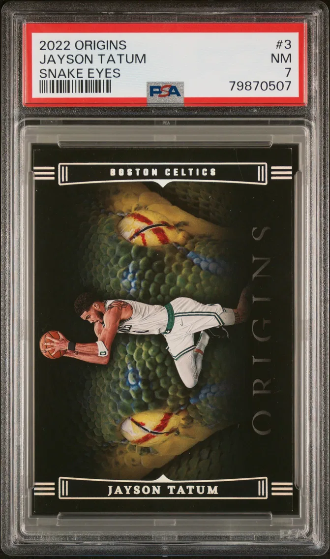 2022 #3 Jayson Tatum PSA 7 Panini Origins Snake Eyes