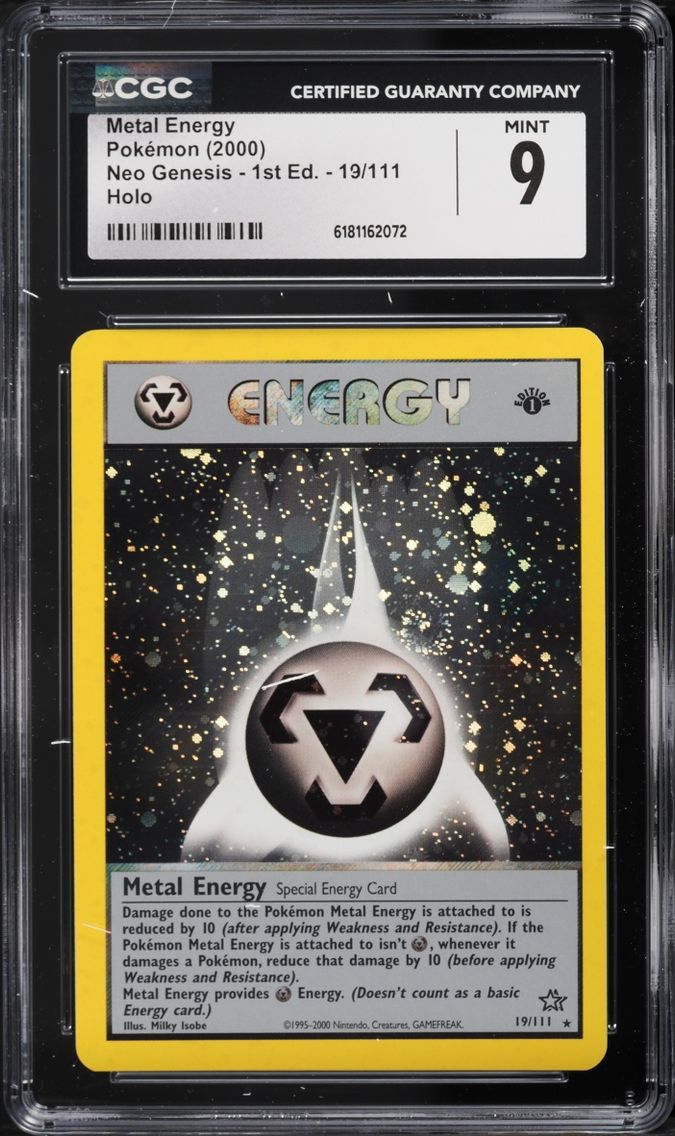 2000 Pokemon Neo Genesis 1st Edition Holo Metal Energy #19 CGC 9 MINT