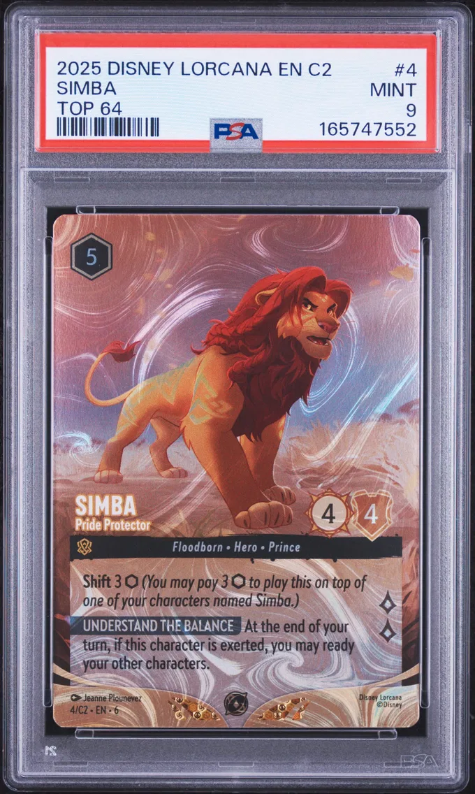 2025 #4 Simba - Pride Protector PSA 9 Disney Lorcana EN C2-Lorcana Challenge Promo