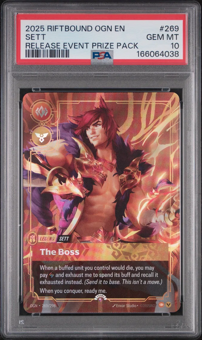 2025 #269 Sett - the Boss PSA 10 Riftbound: League of Legends Ogn-Origins