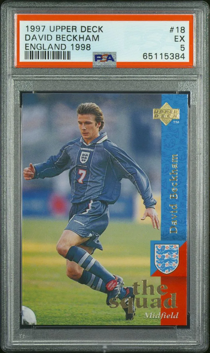 1997 #18 David Beckham PSA 5 Upper Deck England 1998