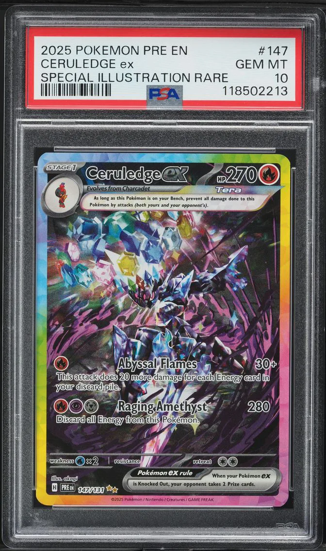 2025 #147 Ceruledge EX PSA 10 Pr