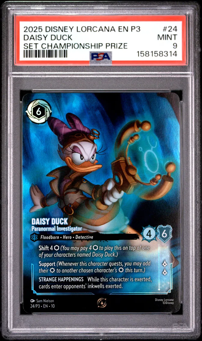 2025 #24 Daisy Duck - Paranormal Investigator PSA 9 Disney Lorcana EN P3-Promo