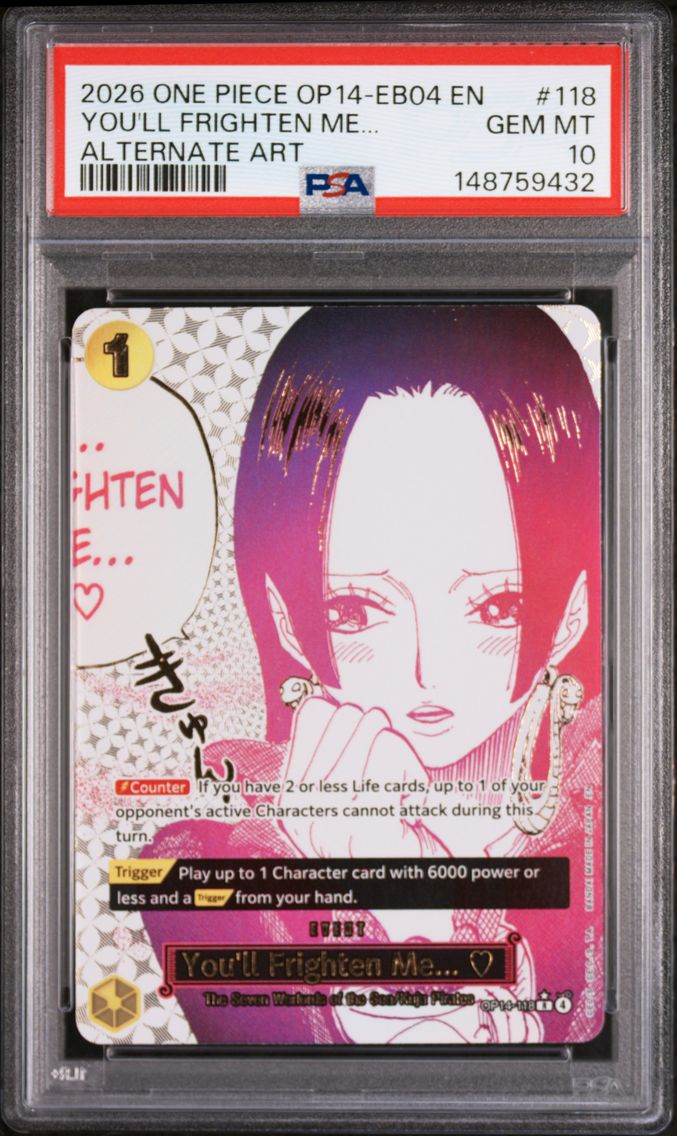 2026 #118 You'll Frighten Me... PSA 10 One Piece OP14-EB04-the Azure Sea's Seven