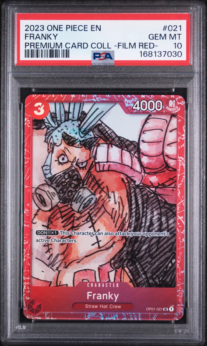 2023 #021 Franky PSA 10 One Piece Premium Card Collection -One Piece Film Red-