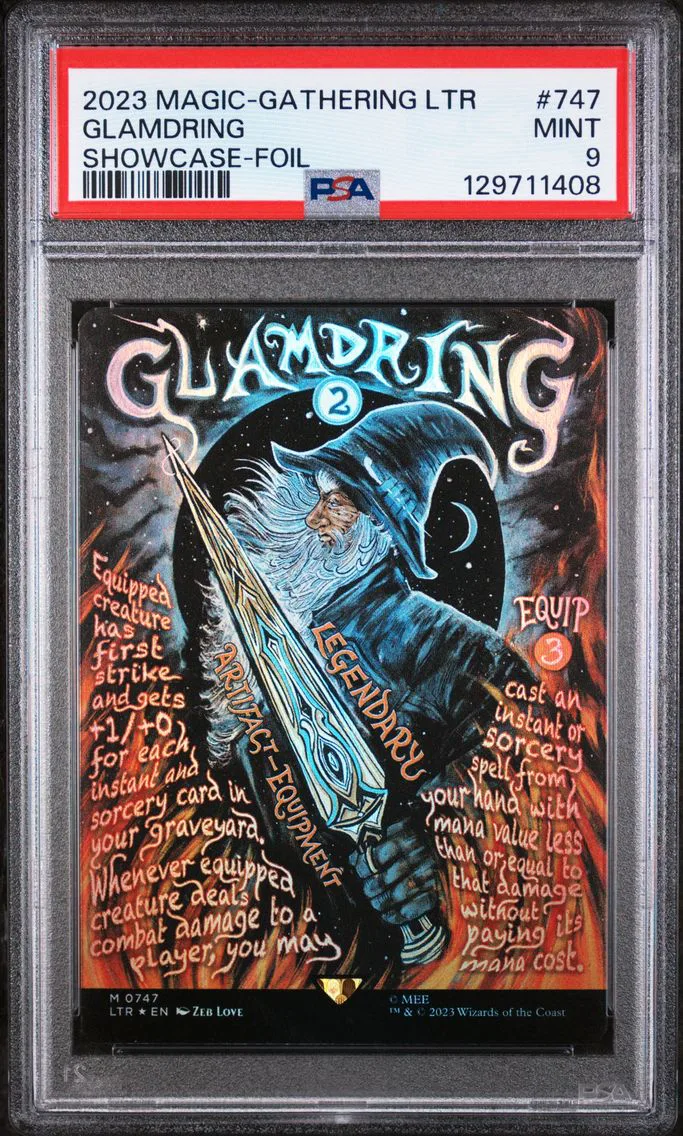 2023 #747 Glamdring PSA 9 the Lord of the Rings: Tales of Middle-Earth Magic The Gathering