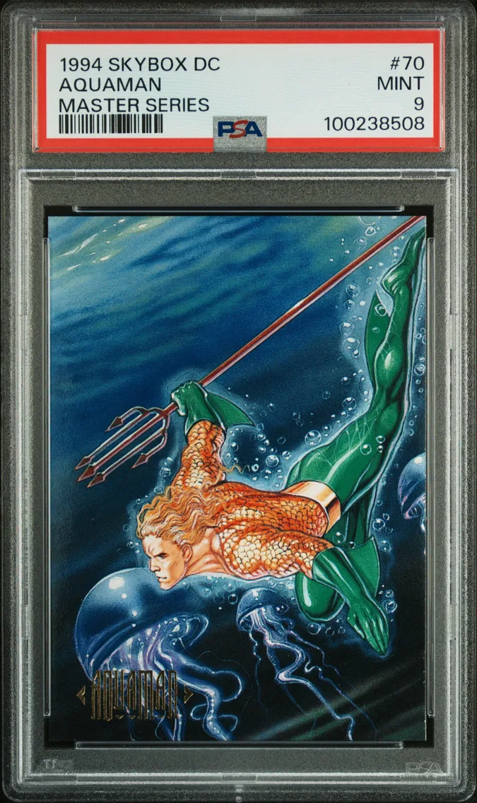 1994 #70 Aquaman PSA 9 Skybox DC Master Series
