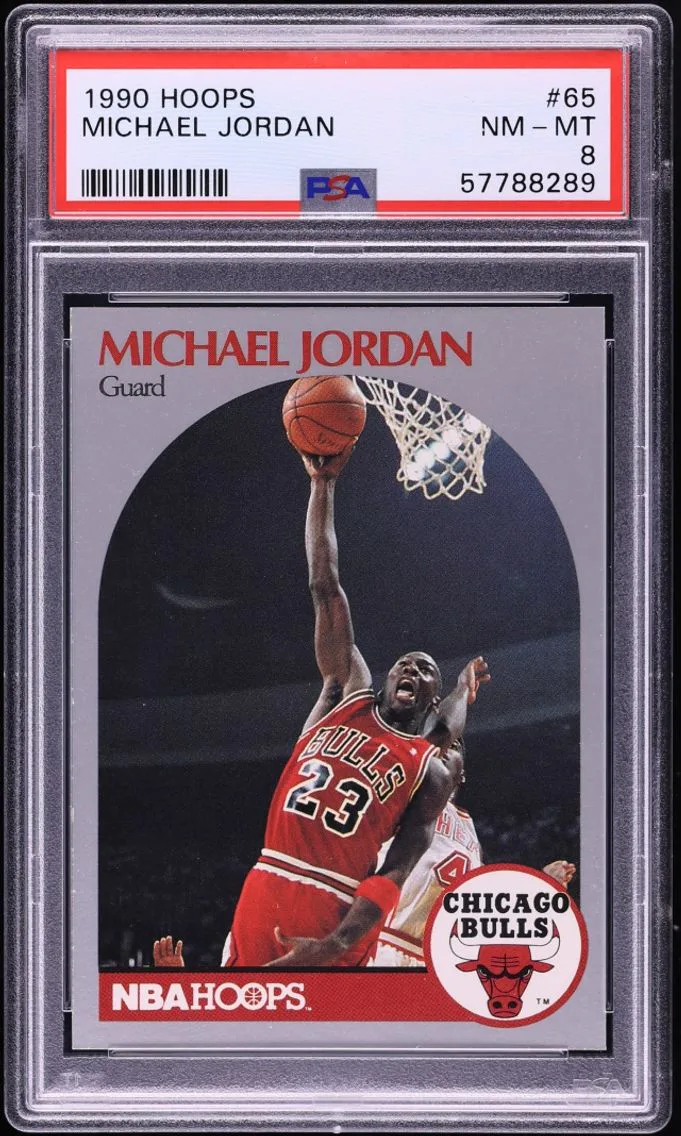 1990 #65 Michael Jordan PSA 8 Hoops