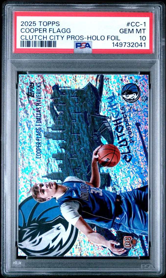 2025 #CC-1 Cooper Flagg PSA 10 Topps Clutch City Prospects