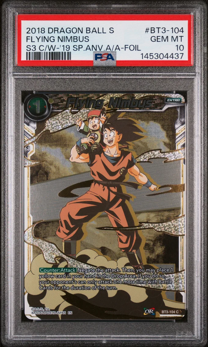 2018 #BT3-104 Flying Nimbus PSA 10 Dragon Ball Super Card Game Series 3 Cross Worlds