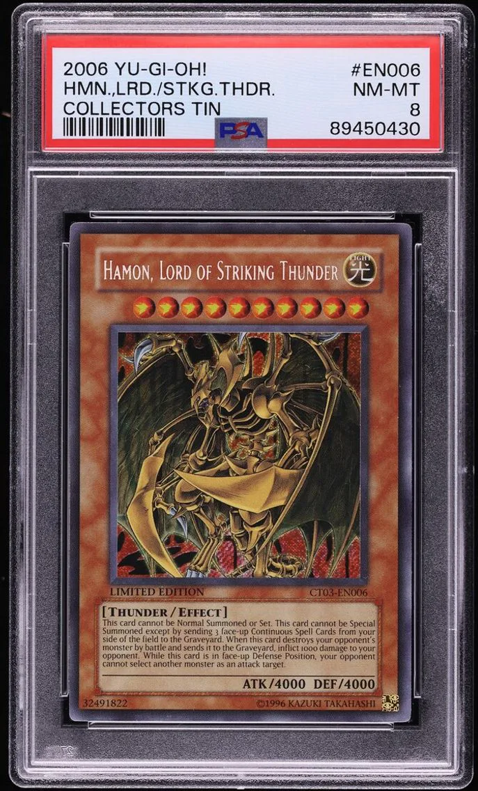 2006 #CT03-EN006 Hamon, Lord Of Striking Thunder PSA 8 Yu-Gi-Oh! Collectors Tin