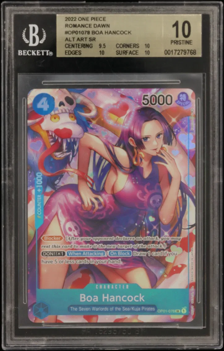 2022 #OP01078 Boa Hancock ALT ART SR BGS 10 One Piece Card Game Romance Dawn
