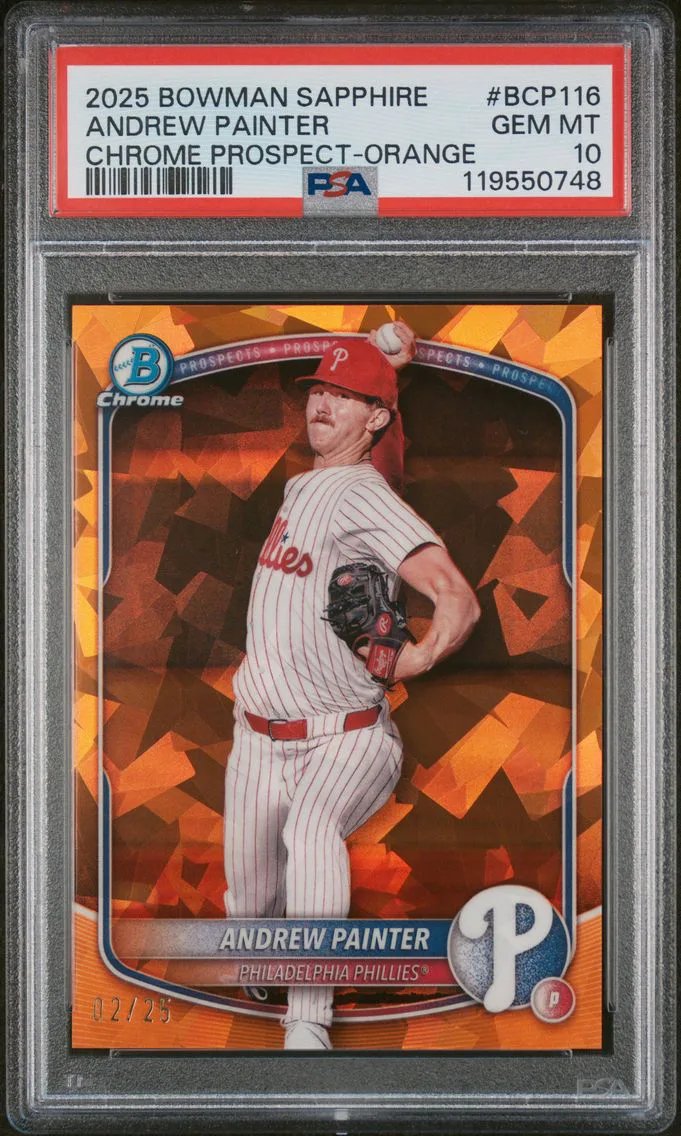 2025 #BCP116 Andrew Painter PSA 10 Bowman Sapphire Edition Chrome Prospects