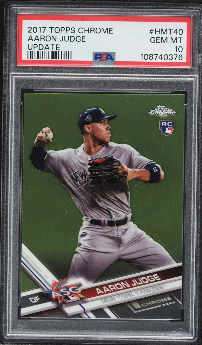 2017 #HMT40 Aaron Judge PSA 10 Topps Chrome Update Baseball