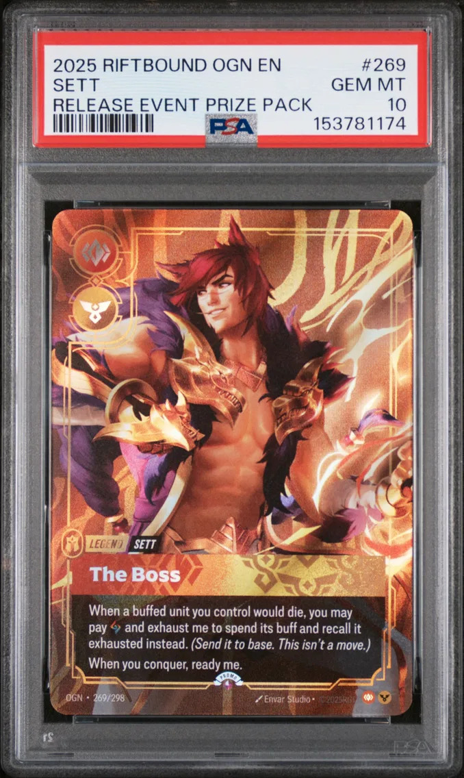 2025 #269 Sett - the Boss PSA 10 Riftbound: League of Legends Ogn-Origins