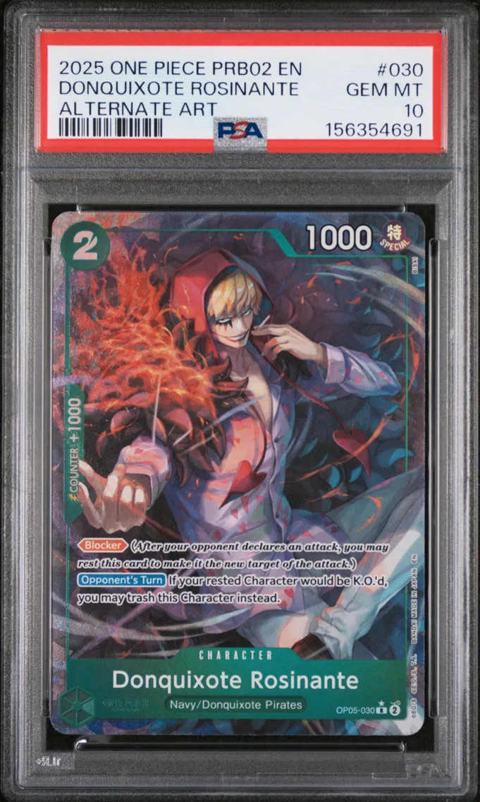 2025 #030 Donquixote Rosinante PSA 10 One Piece PRB02-Premium Booster -One Piece Card the Best- Vol.2