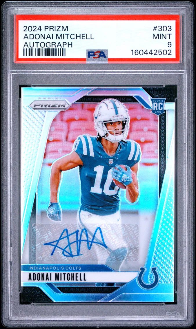 2024 #303 Adonai Mitchell PSA 9 Panini Prizm