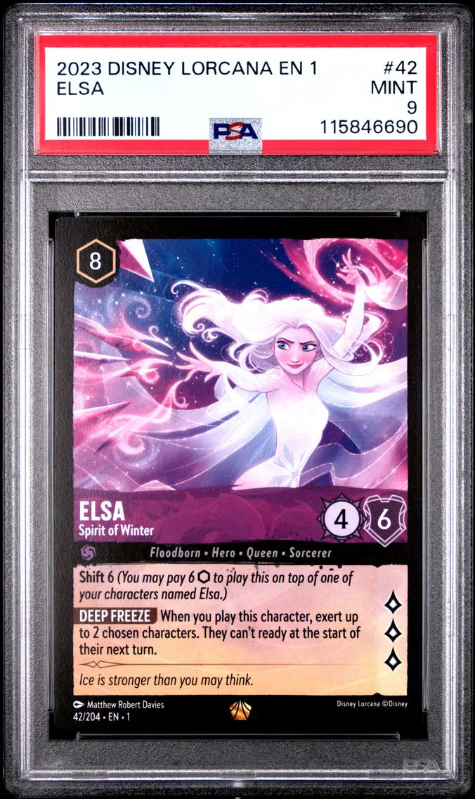 2023 #42 Elsa - Spirit of Winter PSA 9 Disney Lorcana EN 1-the First Chapter