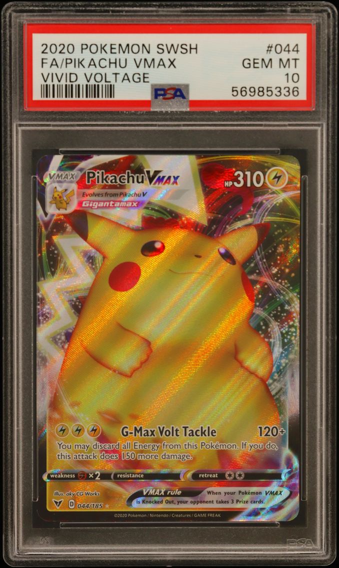 2020 #044 Full Art/Pikachu Vmax PSA 10 Sword & Shield Vivid Voltage