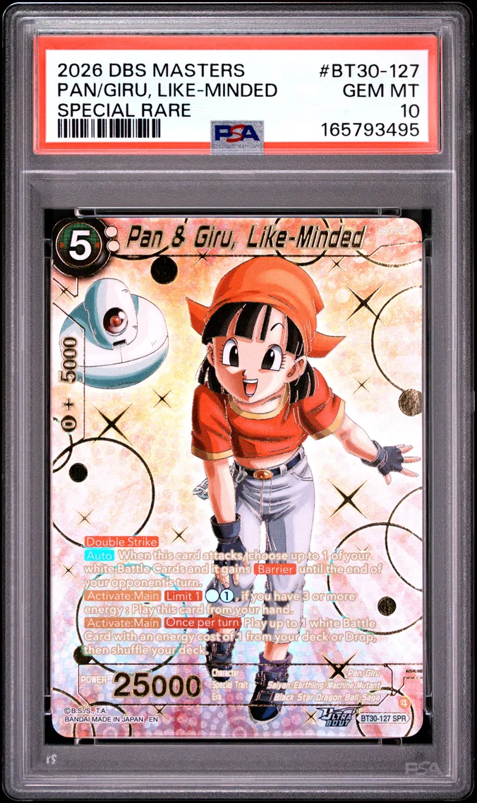 2026 #BT30-127 Pan & Giru, Like-Minded PSA 10 Dragon Ball Super Card Game Masters Series 30 Three Glorious Fighters