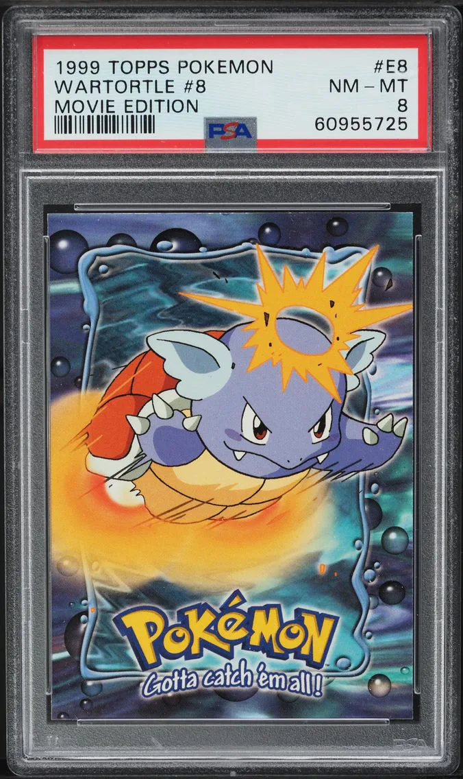 1999 #E8 TOPPS MOVIE EDITON WARTORTLE PSA 8 POKEMON