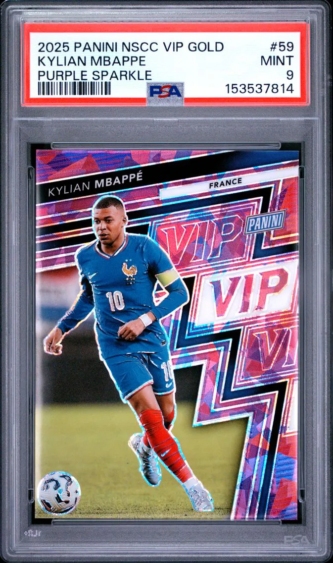 2025 #59 Kylian Mbappe PSA 9 Panini National Sports Collectors Convention VIP Gold
