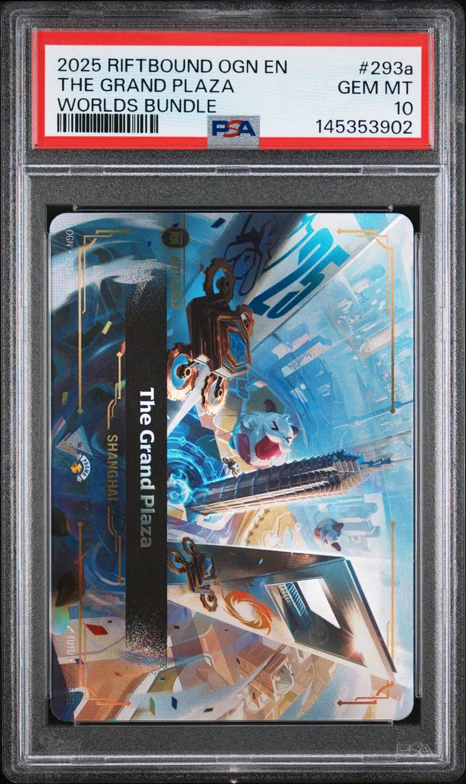 2025 #293a The Grand Plaza PSA 10 Riftbound: League of Legends Ogn-Origins