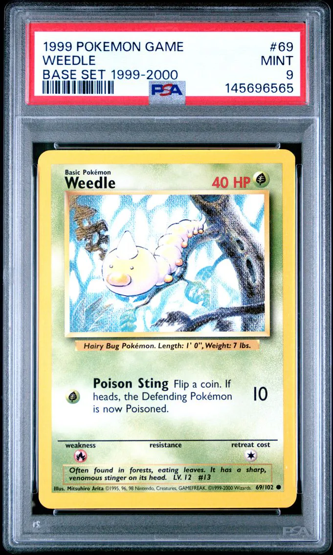 1999 #69 Weedle PSA 9 Game