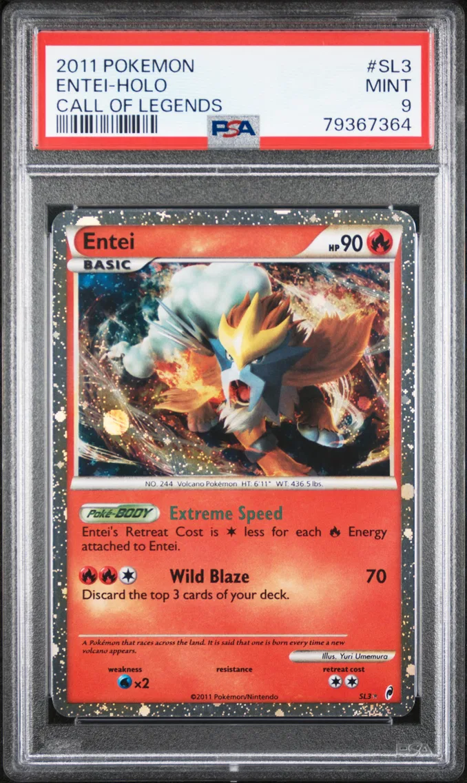 2011 #SL3 Entei-Holo PSA 9 Call of Legends