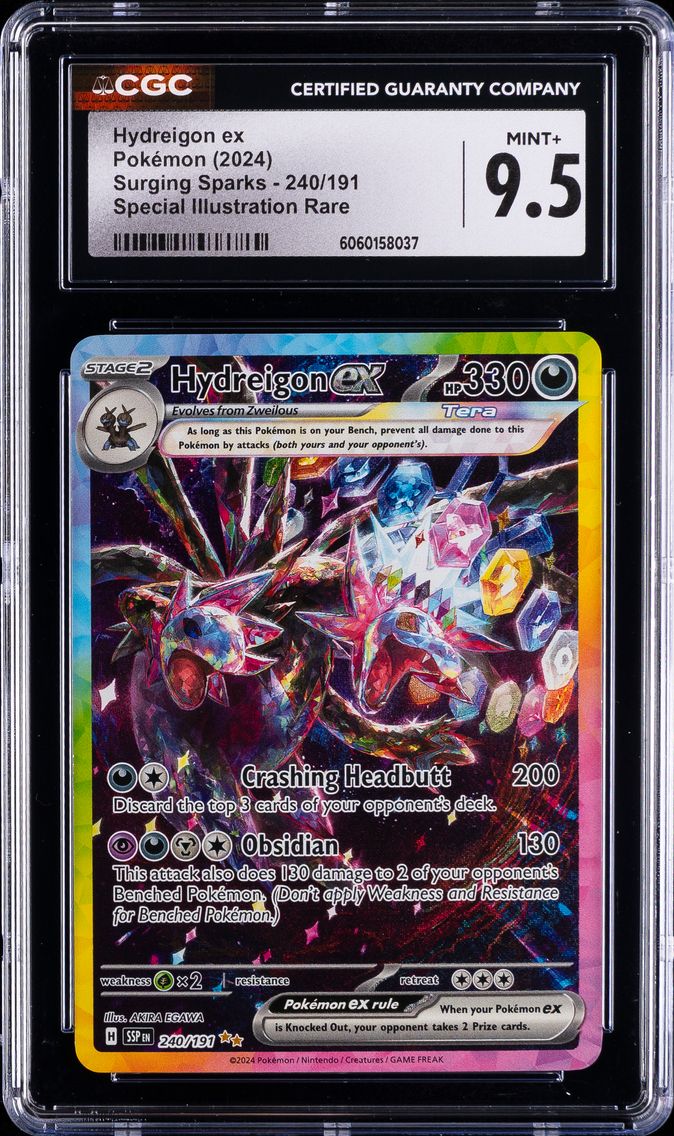 2024 #240 Hydreigon EX CGC 9.5 Ssp EN-Surging Sparks Pokemon