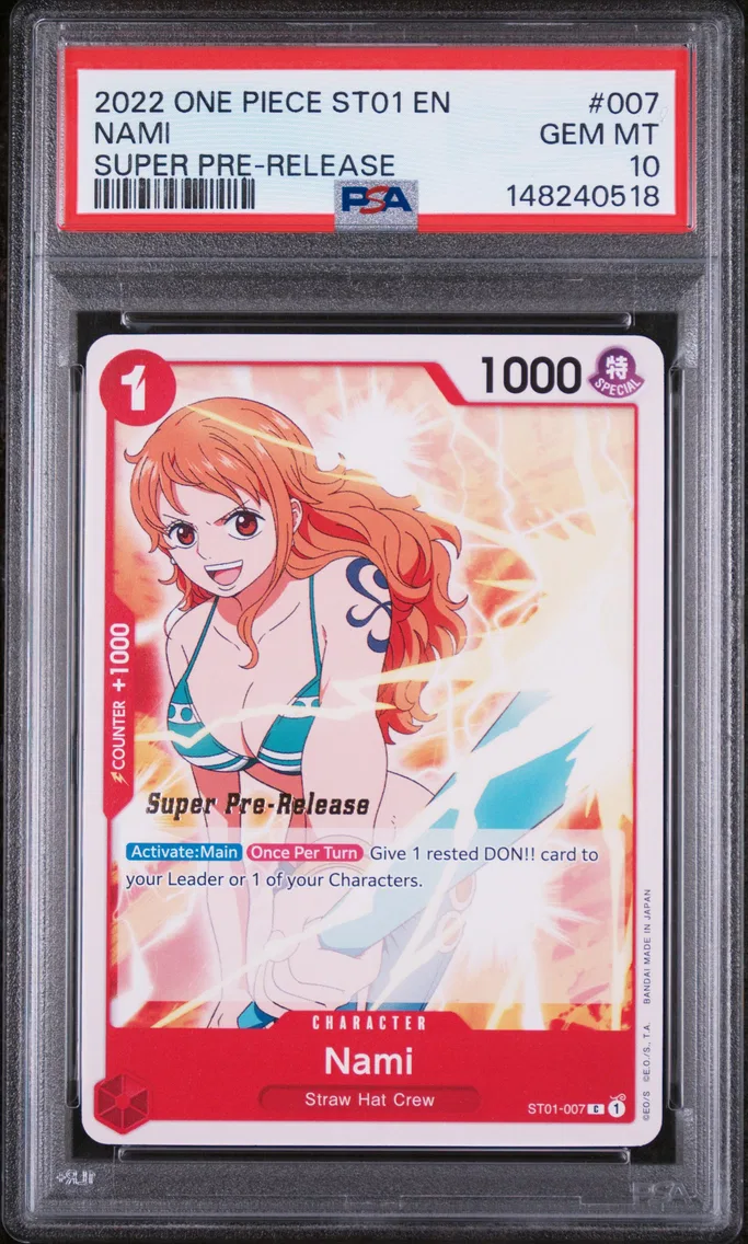 2022 #007 Nami PSA 10 One Piece Starter Deck ST01-Straw Hat Crew