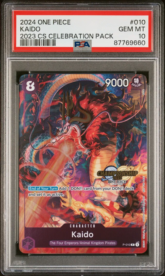 2024 #010 KAIDO PSA 10 One Piece Championship 2023 Celebration Pack