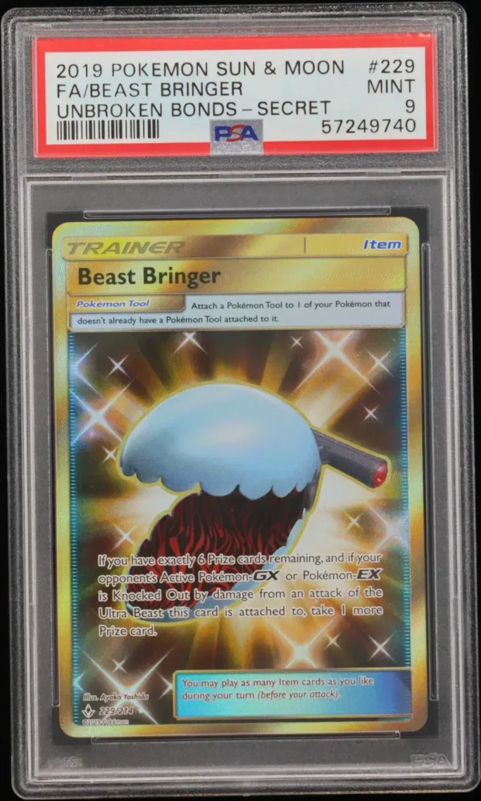 2019 Pokemon Sun & Moon Unbroken Bonds Full Art/Beast Bringer Sun & Moon Unbroken Bonds #229 PSA 9