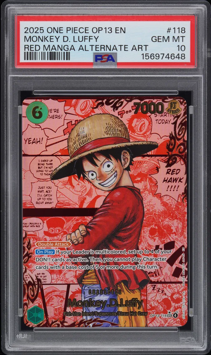 2025 #118 Monkey D. Luffy PSA 10 One Piece OP13-Carrying on His Will